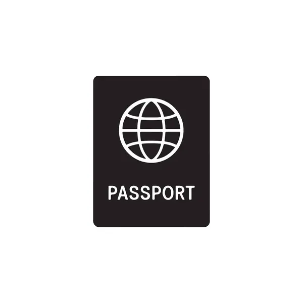 Seyahat tanımlaması ve küresel hareketlilik için pasaport siluet simgesi