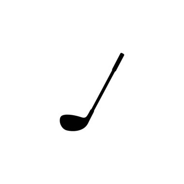 Spor tasarımı için açılı başlı golf sopası silueti simgesi