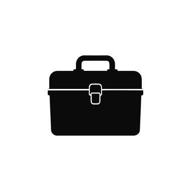 beyaz arkaplanda izole edilmiş araç kutusu siluet depolama kabı