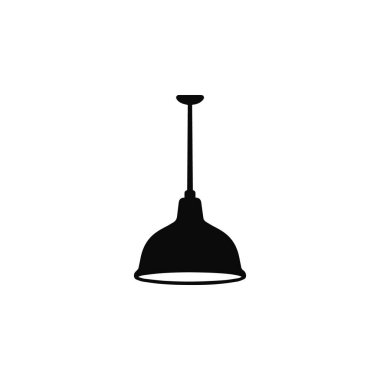 asma lamba ikonu silüeti ev dekorasyonu ve aydınlatma için tavan ışığı