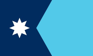 Minnesota vektör illüstrasyonunun bayrağı. Birleşik Devletler resmi bayrağı doğru renk ve boyutta