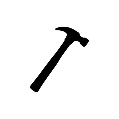 Çekiç silueti simge inşa aracı illüstrasyonu