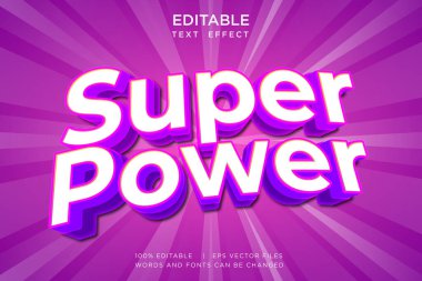 Modern 3d düzenlenebilir metin efekti şablon tasarımı