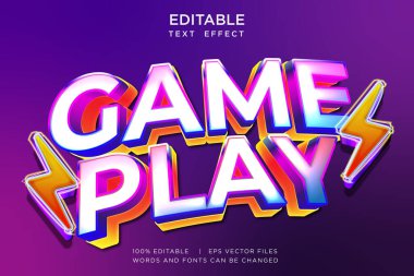 Modern 3d düzenlenebilir metin efekti şablon tasarımı