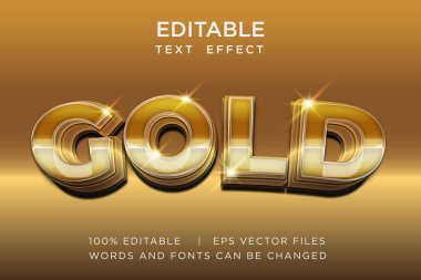 Modern 3d düzenlenebilir metin efekti şablon tasarımı