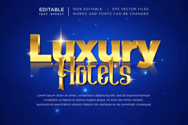 Luxurious Luxury Hotel Background Shiny Text Effect — Stock Vector