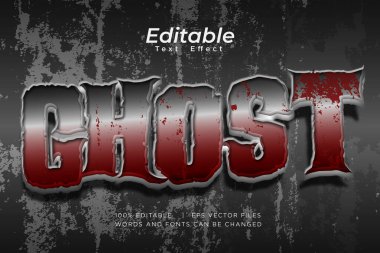 Modern 3d düzenlenebilir metin efekti şablon tasarımı