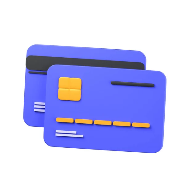 Credit Card Illustratie Object Geïsoleerd Witte Achtergrond Credit Card Financiering — Stockfoto