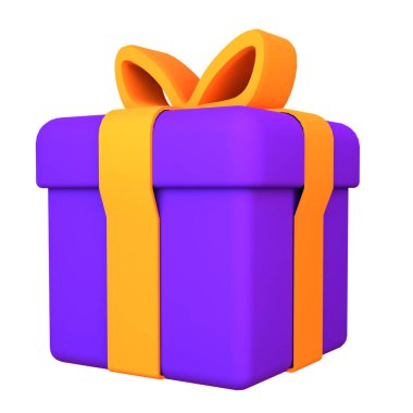 3d resim hediyesi beyaz arkaplanda izole edildi.