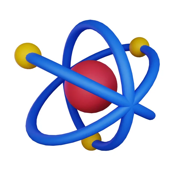 Ілюстрація Значок Атома Прозорому Фоні Придатний Використання Освіті Навчанні Презентаціях — стокове фото