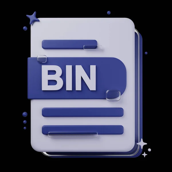 Pacchetto Icona Formato File Illustrazione Del Formato Del File Bin — Foto Stock