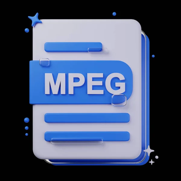 Format Fichier Icon Pack Illustration Format Fichier Mpeg — Photo