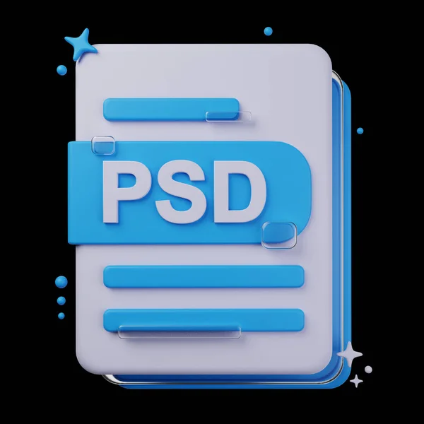 ファイル形式3Dアイコンパック Psdファイル形式の3Dイラスト — ストック写真