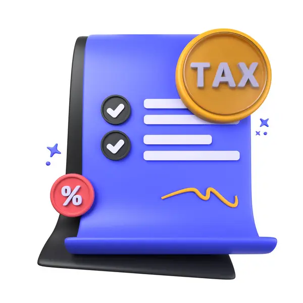 Belastingvorm Van Illustratie Geïsoleerd Witte Achtergrond Papier Schrijflijst Checklist Fiscaal — Stockfoto