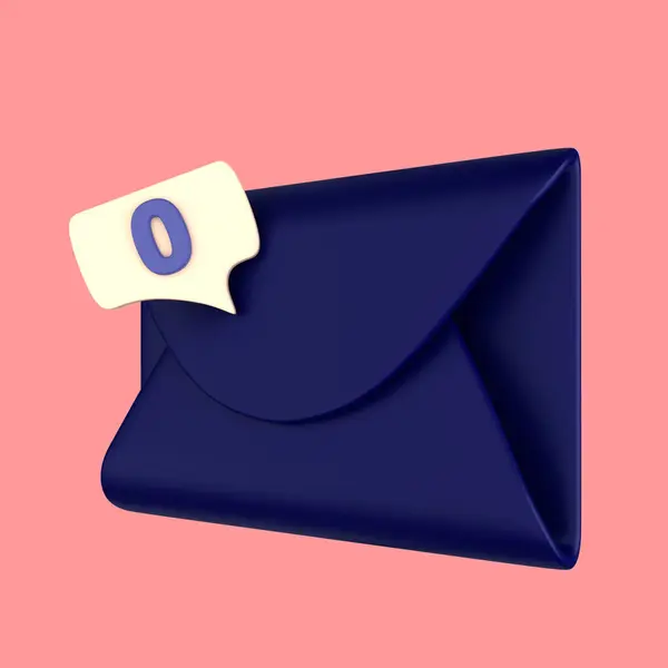 3d illustration of No Inbox. empty states 3D concept. 3d render
