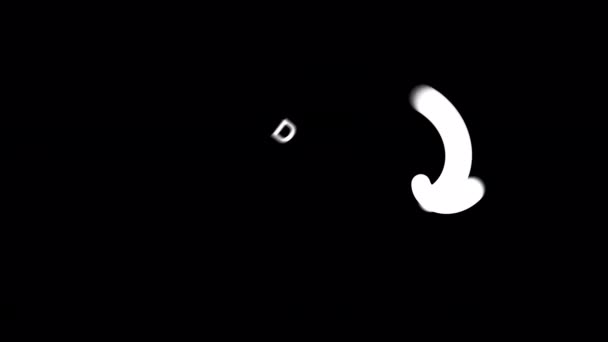 Diy 你自己写吧 优雅的标题揭示了文字动画 黑色Alpha频道 透明的背景 — 图库视频影像