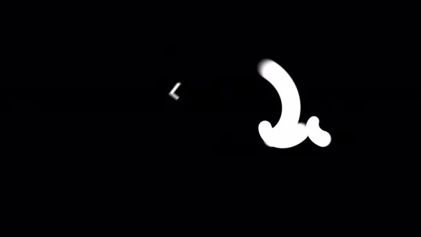 Zoals Woord Elegante Titel Onthullen Tekst Animatie Zwart Alpha Kanaal — Stockvideo