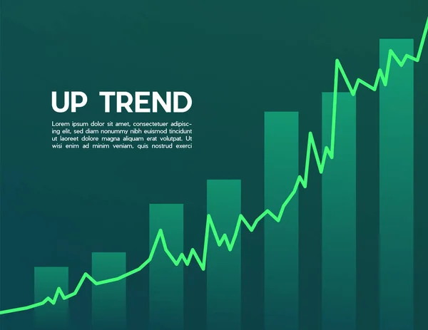 Zelené Abstraktní Pozadí Trendu Skupina Zeleného Pruhu Čárový Graf Pocit — Stockový vektor