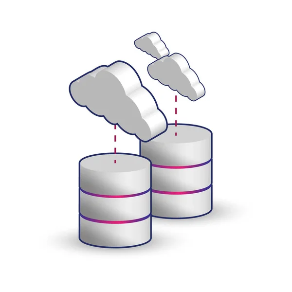 Cloud Storage Icon Denne Illustrasjonen Viser Konseptet Med Cloud Storage – stockvektor