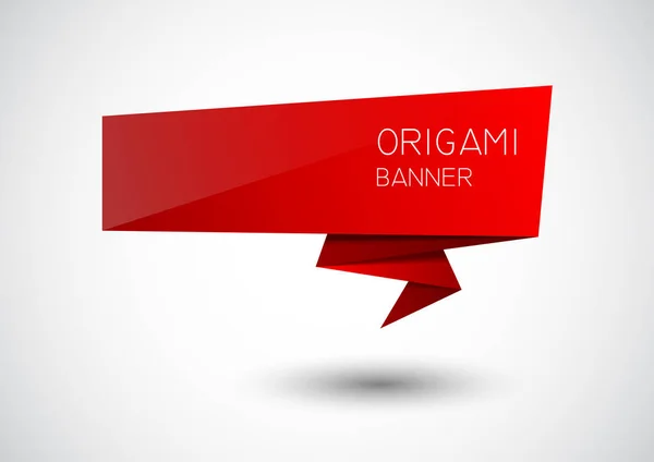 Kırmızı Satış Origami Sancağı. Etkili promosyonlar için vektör çizimi. Dinamik katlanmış tasarımla dikkatleri üzerine çek, reklam için mükemmel..