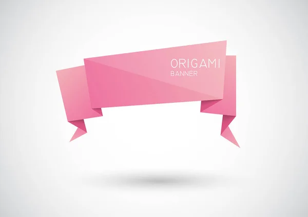 Büyüleyici pembe origami afişi. Göz alıcı promosyonlar için vektör çizimi. Dinamik katlanmış tasarım reklamcılıkta dikkat çekmek için mükemmel..