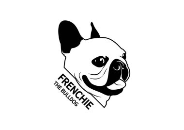 Siyah ve Beyaz 'daki şirin Fransız Bulldog Surat. Bu tarz, şablon, dekolte, şirin ekran tişörtü, lazer kesim, sokak sanatı, grafiti ya da Frenchie Style ile istediğiniz herhangi bir şeyi yapmak için uygundur..