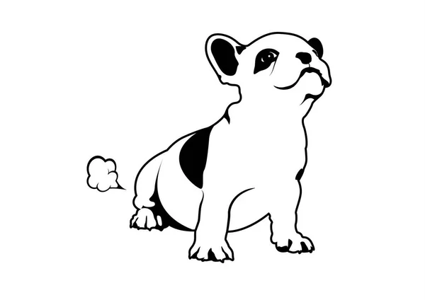Yoga Frenchie Petit Pet Mignon Logo Français Bulldog Symbole Pour — Image vectorielle