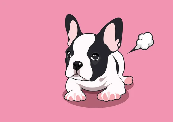 Bouledogue Français Son Petit Pet Mignon Frenchie Symbole Logo Bulldog — Image vectorielle