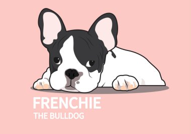 Sıkıcı Fransız Bulldog Logosu. 