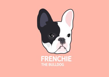 Fransız Bulldog Logosu. Şirin Fransız Buldog logosu çeşitli tasarım eserleriniz için. Tişört ekranları, baskı kartları, markalaşma vs.. 