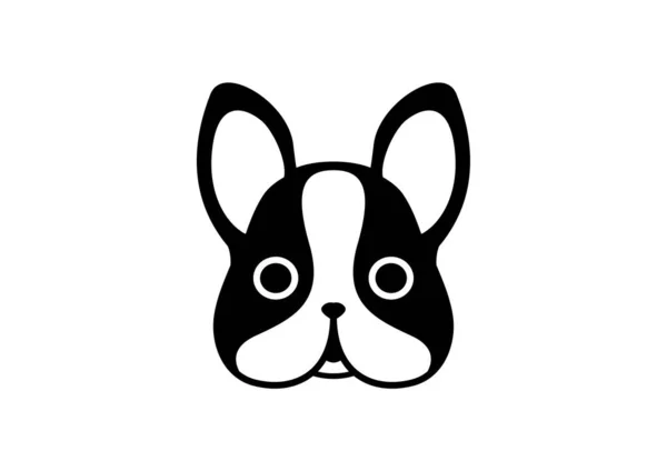 Cute Chubby Frenchie French Bulldog His Rabbit Ears Styled Black — Stock Vector