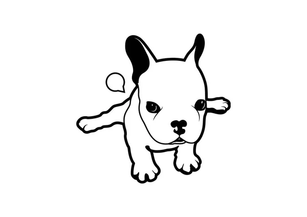 ヨガをする愛らしいフランスのブルドッグ犬 ヨガのポーズに愛らしいフランスのブルドッグの子犬のベクトルイラスト より遠い要素で遊び心のあるねじれを追加します ウィズミカルで努力するデザイン — ストックベクタ
