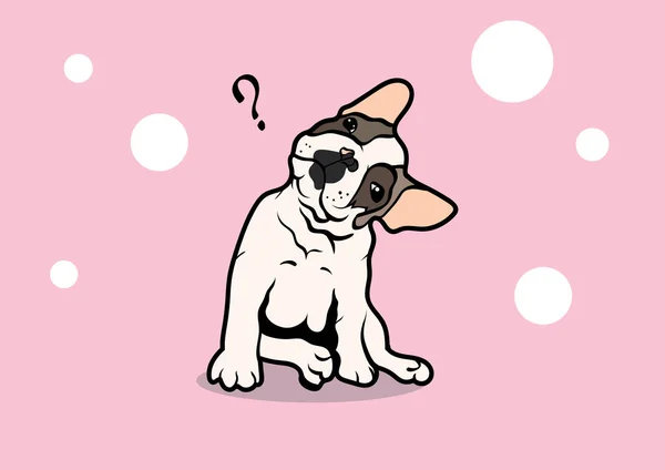 French Bulldog Head Rotation Projetado Com Estilo Cor Plana Arte —  Vetores de Stock
