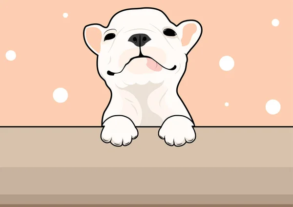 French Bulldog Puppy Vous Supplie Nourrir Avec Des Collations Illustration — Image vectorielle