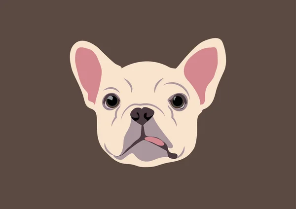 Ilustración Vectorial Que Retrata Belleza Del Hambre Bulldog Francés Una — Archivo Imágenes Vectoriales
