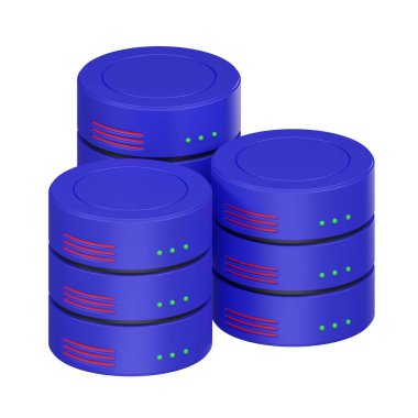 Projelerinizi üç boyutlu veritabanı simgesi ile yükseltin. İnternet, sunumlar ve teknoloji tasarımları için mükemmel. Verimli veri yönetimini sembolize ediyor. Görselliğinizi modern entelektüellikle geliştirin.