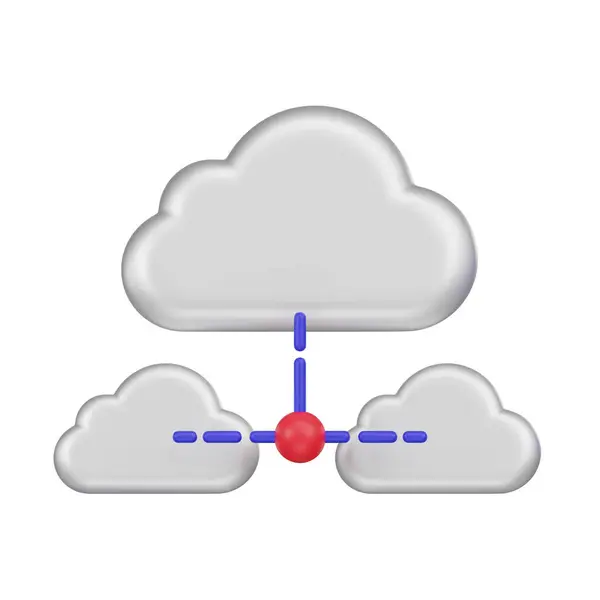 Explore seamless integration with the Multi-Cloud Connection 3D Icon. Illustrating connectivity across diverse cloud platforms, this icon embodies the versatility and efficiency of modern cloud solutions.