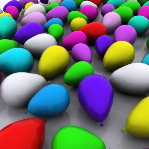 Kolorowe Balony Formie Okręgu — Zdjęcie stockowe