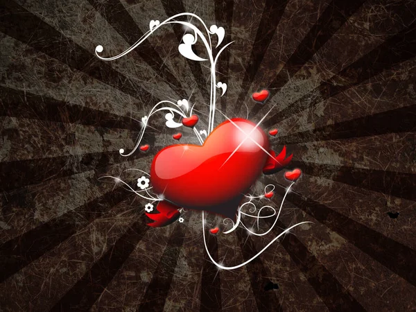 Heart Love Grunge Background — Stock Photo, Image