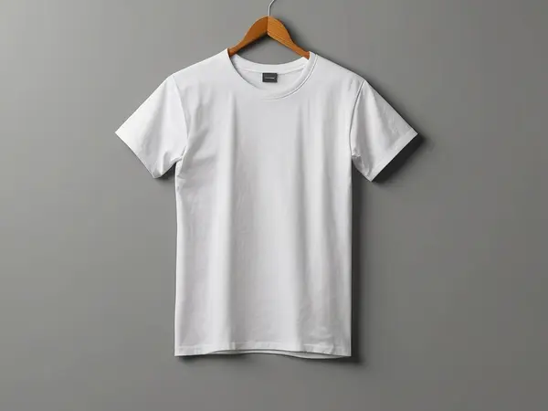 Blanco Shirts Grijze Achtergrond Stockfoto