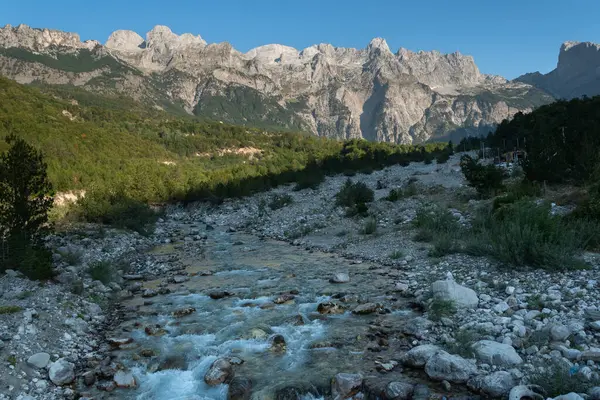 Krajobraz Dolinie Theth Albania — Zdjęcie stockowe