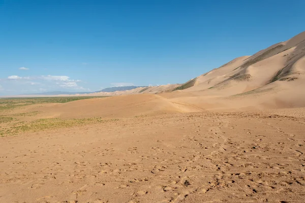 Písečné Duny Poušti Gobi Mongolsko Asie — Stock fotografie