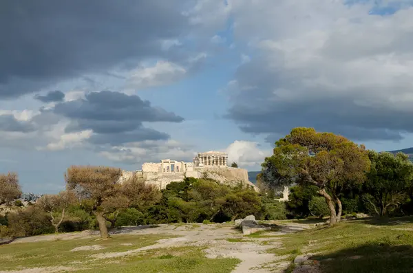 Landskap Med Akropolis Utlänningar — Stockfoto