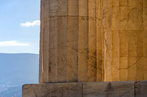 雅典卫城的大柱 — 图库照片
