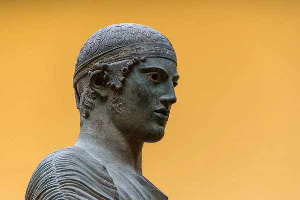 Delphi Charioteer Klasická Bronzová Estatue Řecká — Stock fotografie