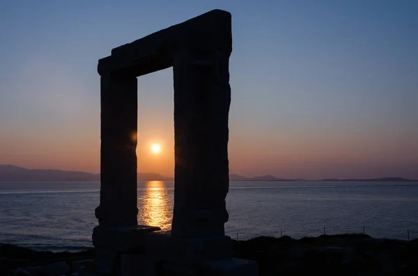 Naxos Pôr Sol Grécia — Fotografia de Stock