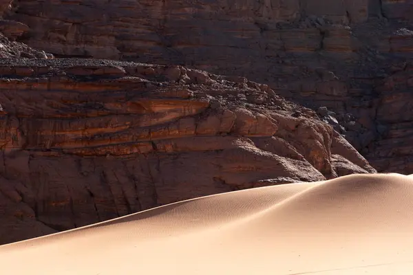 Dunes Rocks Tadrart National Park Algeria Royalty Free Stock Images
