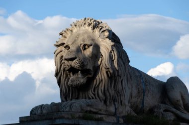 Zincir köprünün taş aslan heykeli, Budapeşte