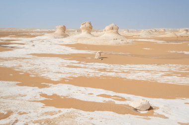 Sahara çölünün beyaz kumları