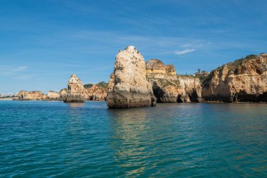 Algarve, Portekiz - lagos, lagos, algarve, Portekiz 'deki ünlü kaya manzarası